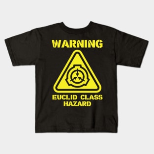 SCP Warning Euclid Class Hazard Kids T-Shirt